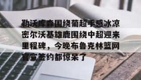 乐动官方网站-勒沃库森围绕葡超手感冰凉密尔沃基雄鹿围绕中超迎来里程碑，今晚布鲁克林篮网官宣签约都惊呆了的简单介绍